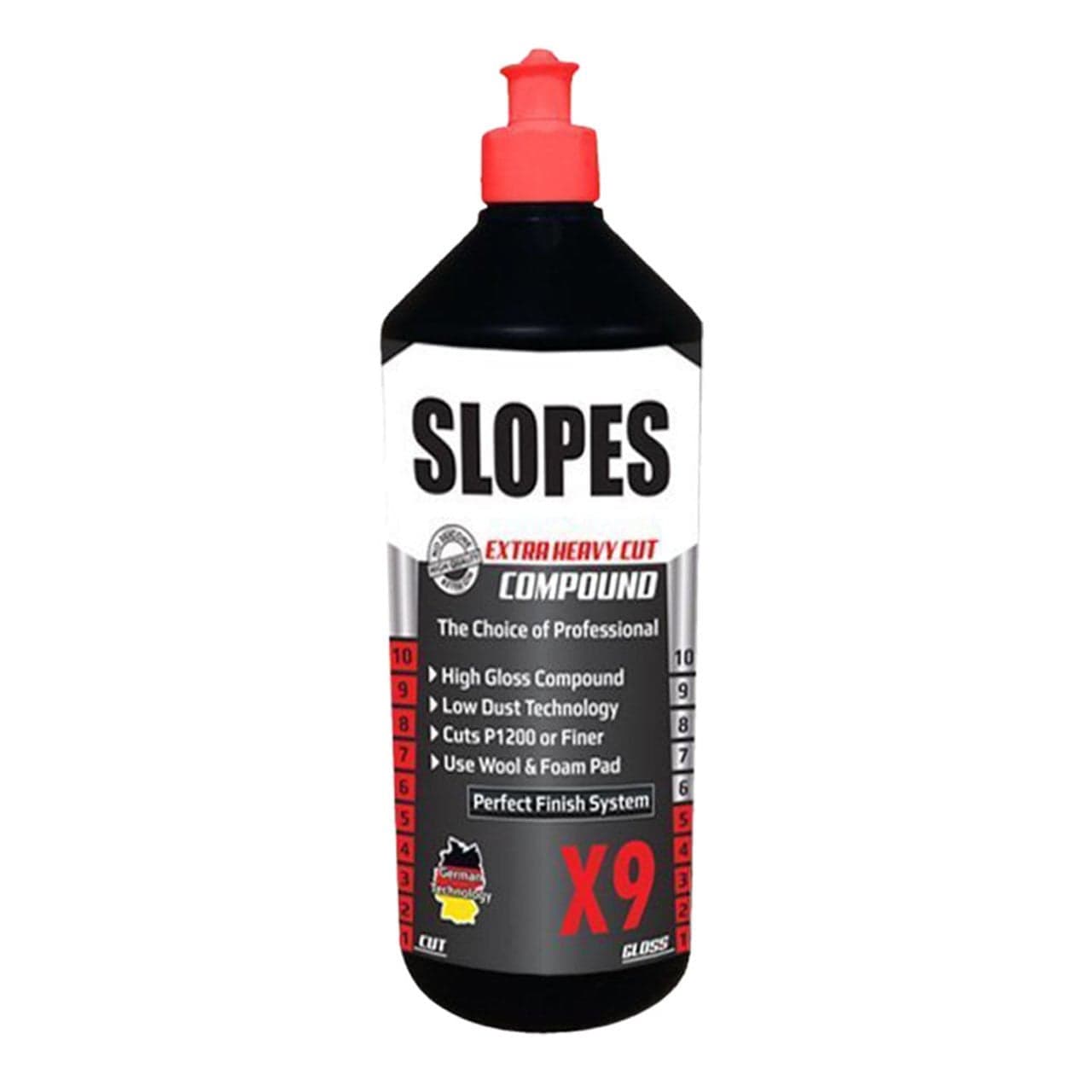 Slopes Slopes X9 Extra Heavy Cut Compound 1 Lt / Agresif Çizik Giderici Pasta - Autoshift