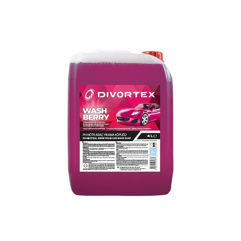 Divortex Divortex WashBerry Ph Nötr Oto Şampuanı 4 Litre - Autoshift