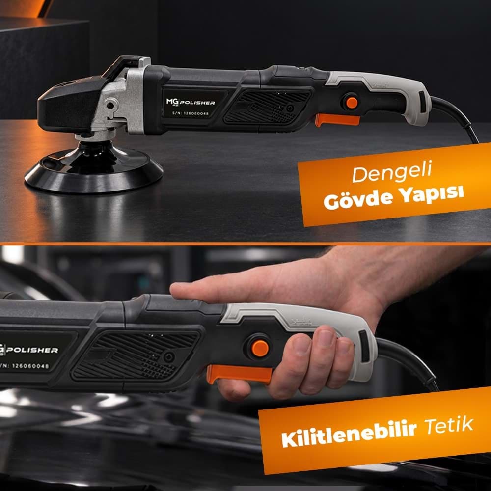 MG PS RPV001 Rotary Polisaj Makinesi 1200W | Profesyonel Pasta Cila Makinesi - Görsel 5