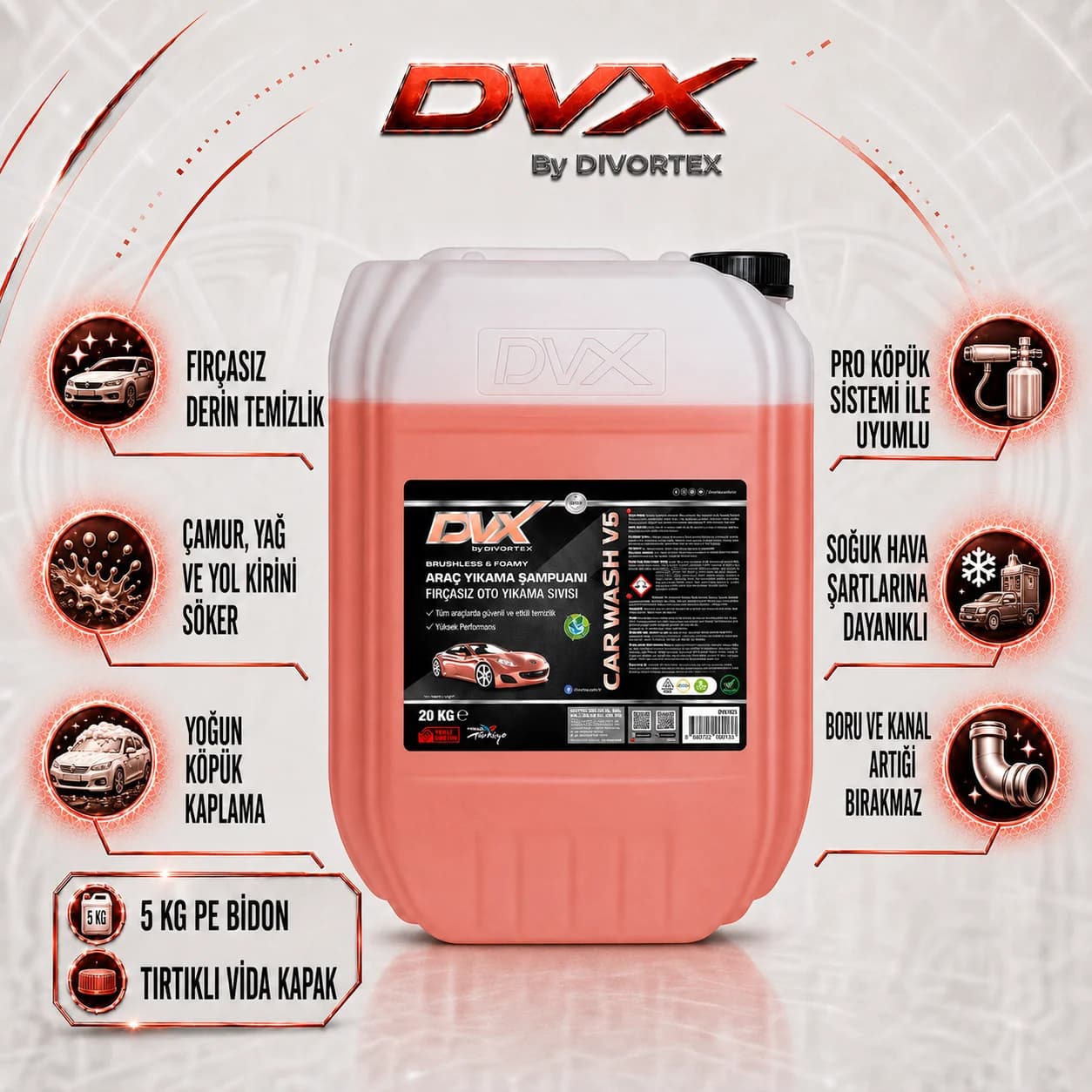 DVX | Car Wash V6 - Fırçasız Oto Yıkama Şampuanı ( 20 kg ) - Görsel 2