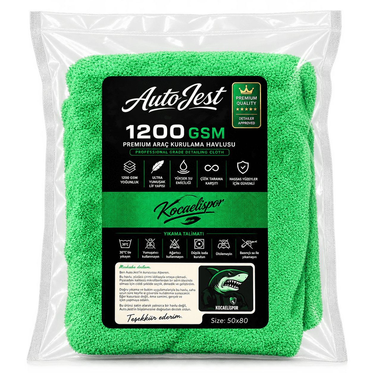 AutoJest 1200 GSM Premium Araç Kurulama Havlusu - Autoshift