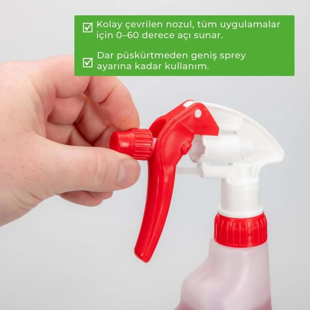 Epoca EP01 FLEX Canyon Başlıklı Kimyasal Dayanımlı 360 DERECE Ölçekli El Tipi Sprey Şişe 1 Litre - Görsel 3
