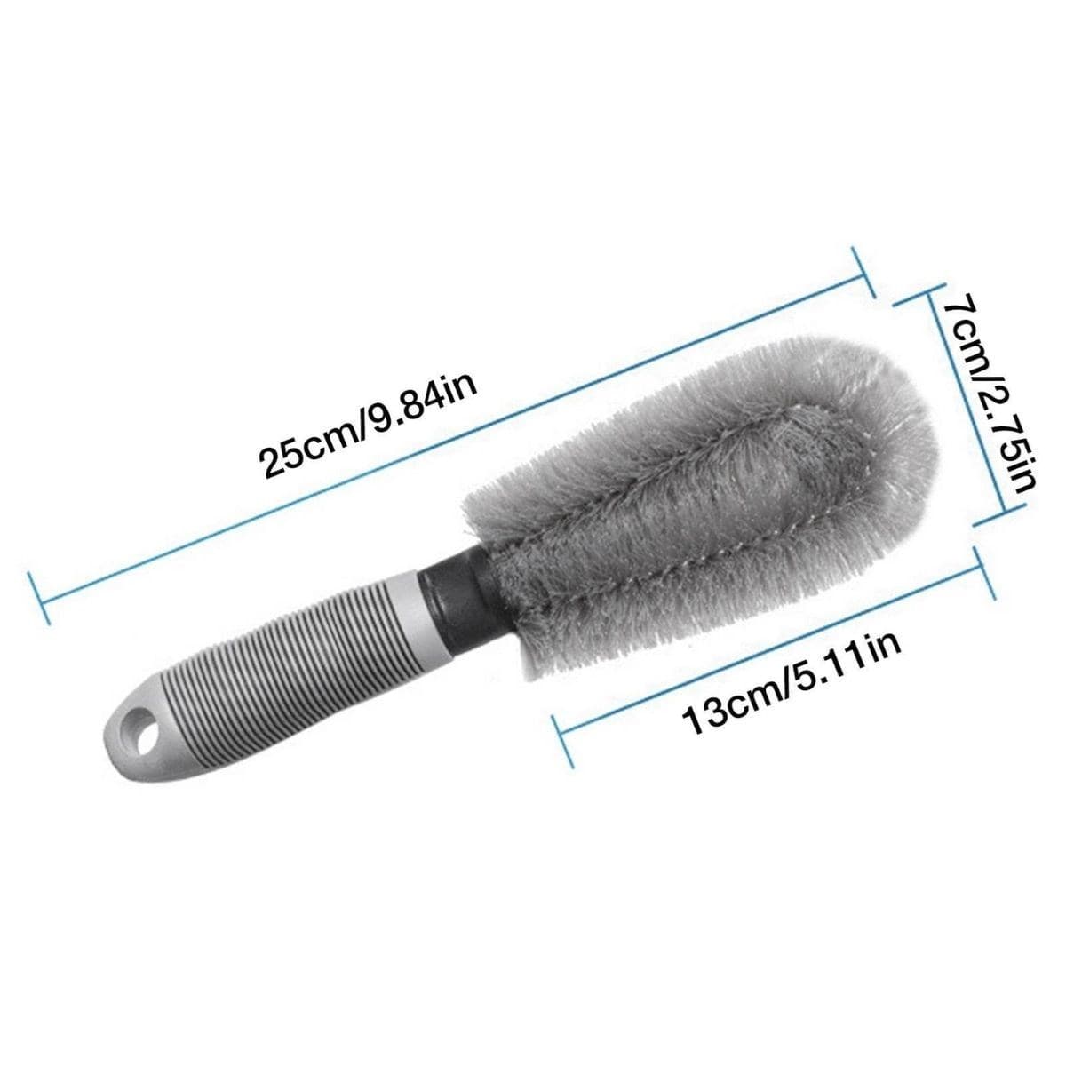 Gri Oto Jant Temizleme Fırçası – Ergonomik Saplı, Lastik ve Jant Detay Temizliği İçin Güçlü Kıllı Fırça - Görsel 5