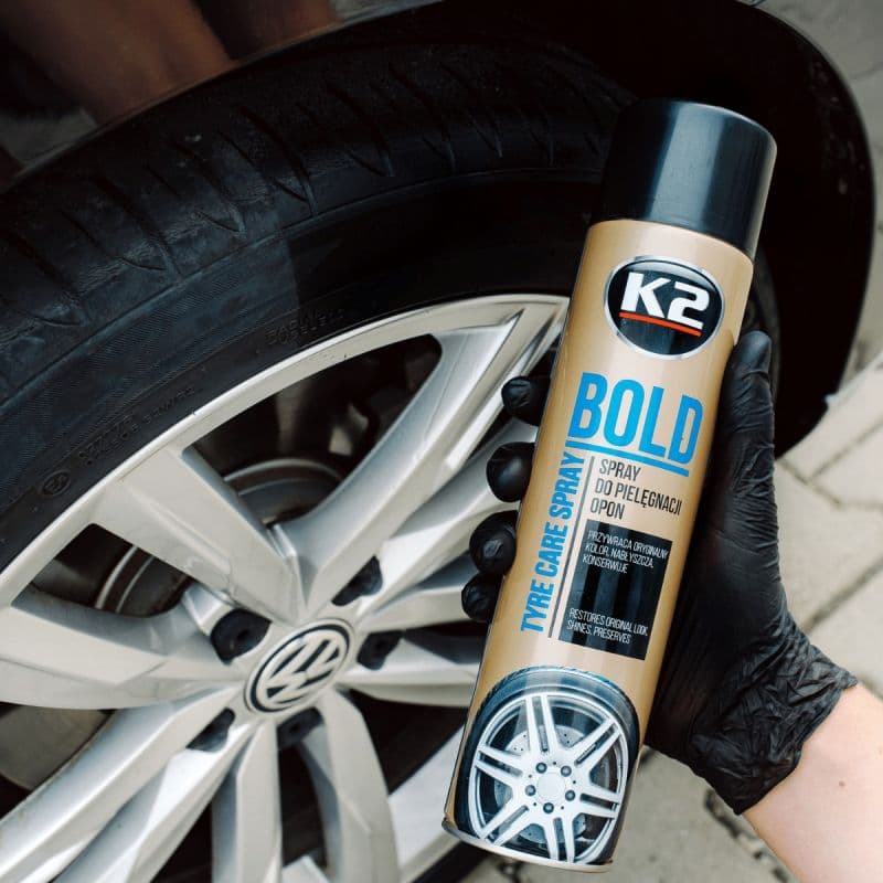 K2 BOLD 600 ML Lastik Parlatıcı ve Koruyucu Sprey - Görsel 4