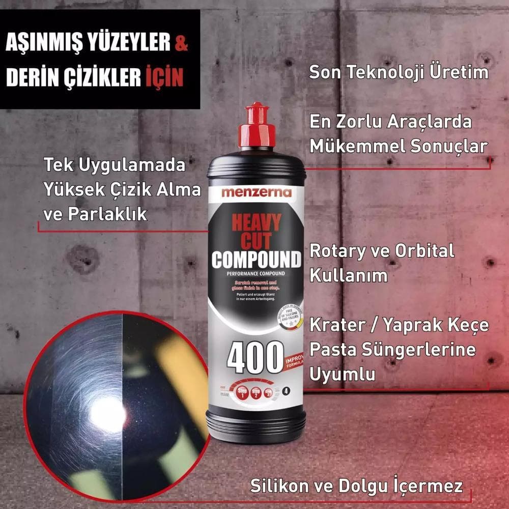 MENZERNA YENİ 400 Ağır Çizik Giderici Kalın Pasta - 1 Kg - Görsel 3