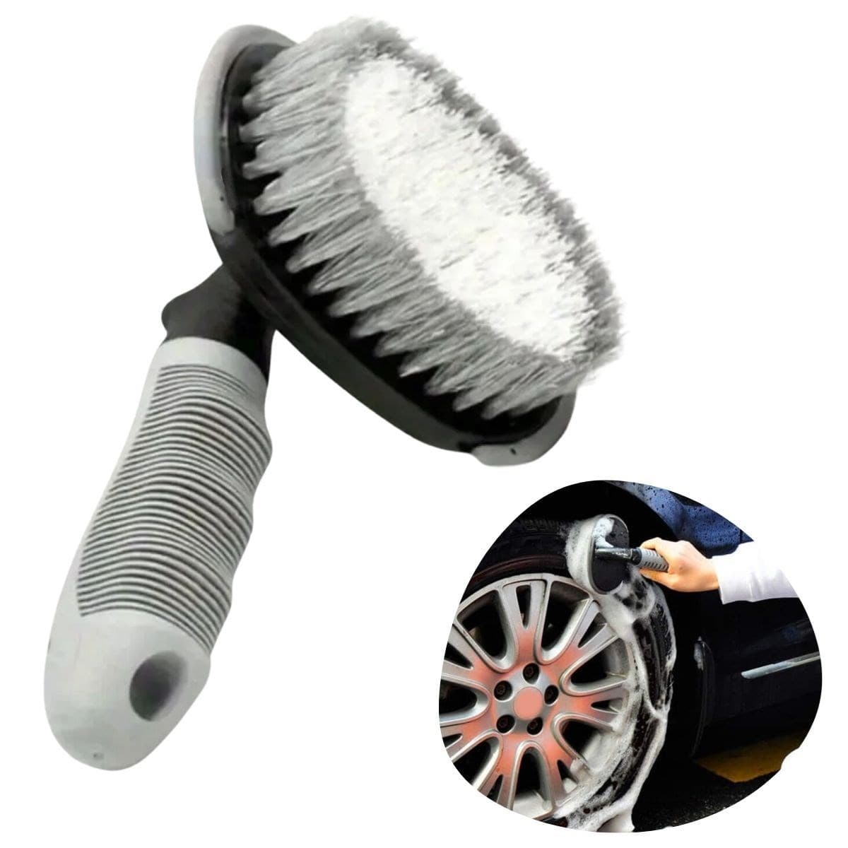 Autoshift Çok Amaçlı Araç Temizlik Fırçası – Oto İç ve Dış Yüzeyler, Koltuk, Halı, Lastik ve Jant İçin Ergonomik Temizlik Fırçası - Autoshift