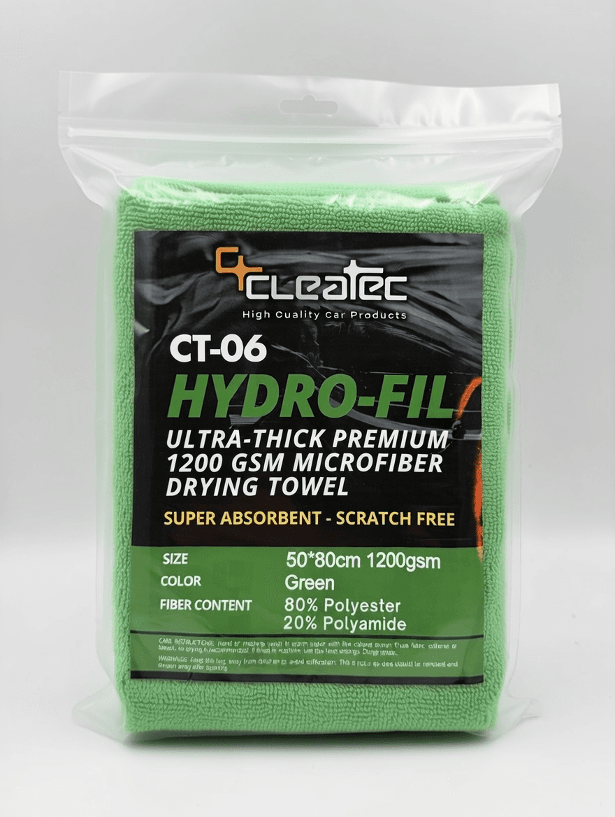 Cleatec 50x80 1200GSM Araç Kurulama Havlusu (Yeşil) - Autoshift