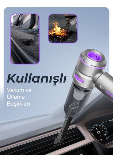 Auhma Ahv-02 17000pa Taşınabilir Araç İçi Süpürge - Görsel 2