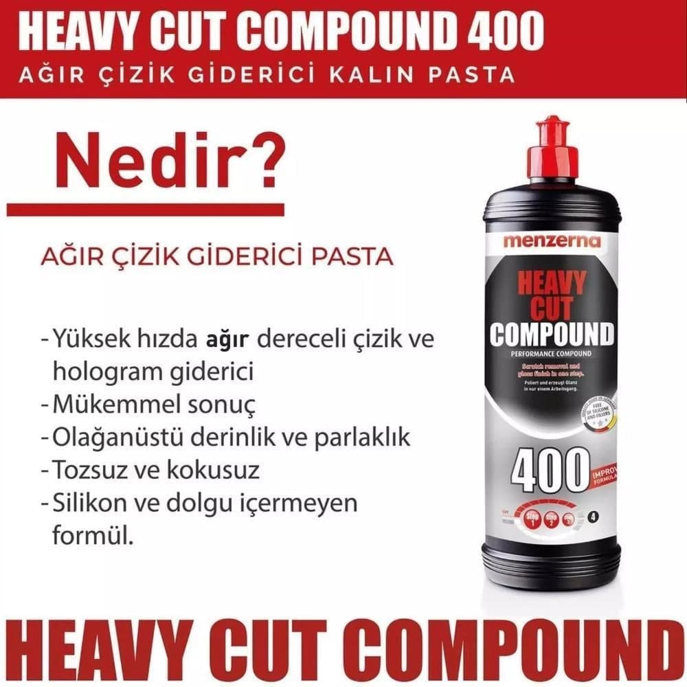 MENZERNA YENİ 400 Ağır Çizik Giderici Kalın Pasta - 1 Kg - Görsel 2