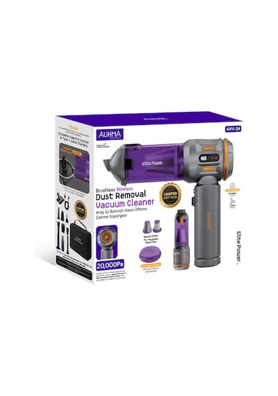 Auhma Ahv-24 Lımıted Edıtıon 20.000pa Brushless Kablosuz Araç İçi Basınçlı Üfleme & Çekme Süpürgesi - Görsel 6