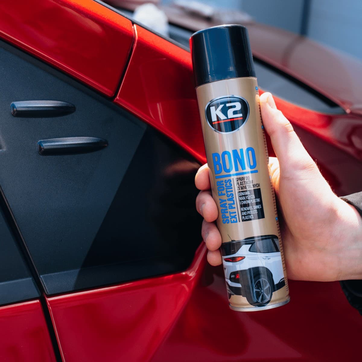 K2 BONO Aerosol dış plastik aksam koruyucu ve yenileyici 300ml - Görsel 2