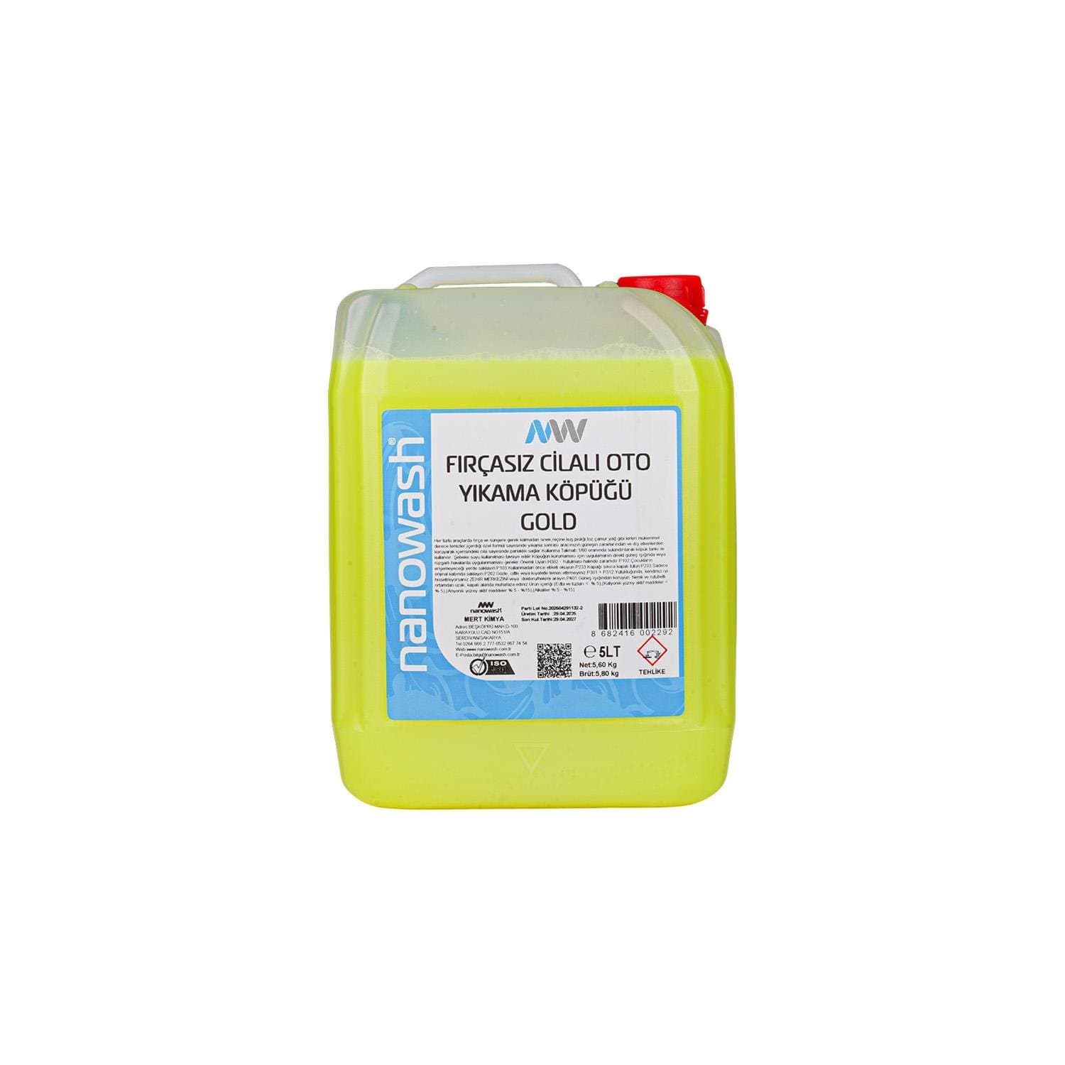 Nanowash Nanowash Gold Fırçasız Cilalı Oto Yıkama Köpüğü 5 Lt - Autoshift