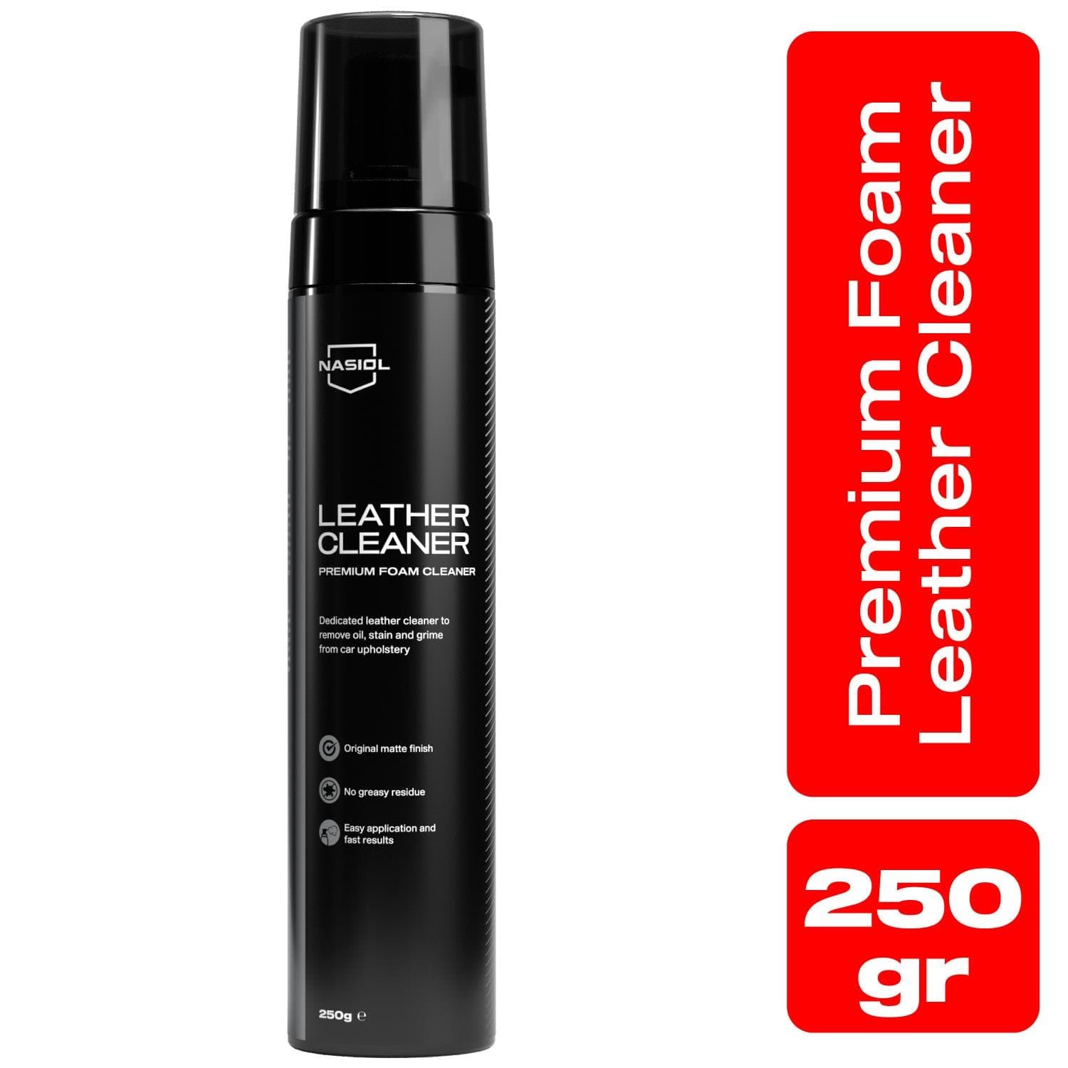 Nasiol Nasiol Leather Cleaner Araç, Ev, Ofis, Deri Yüzeyler için Premium Köpük Temizleyici Deri Bakımı 250gr - Autoshift