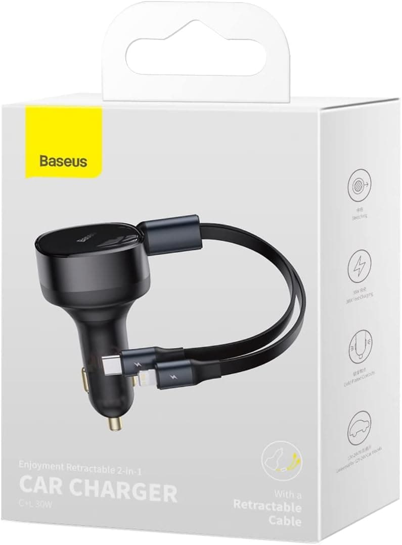 Baseus Enjoyment 2'si 1 arada Araç Şarjı C+L 30W - Görsel 8