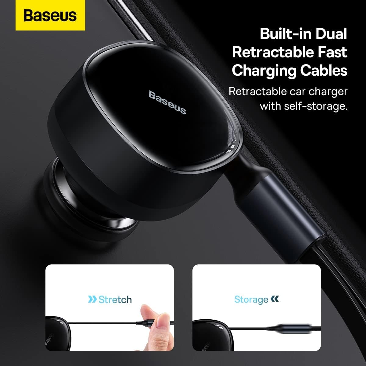 Baseus Enjoyment 2'si 1 arada Araç Şarjı C+L 30W - Görsel 3