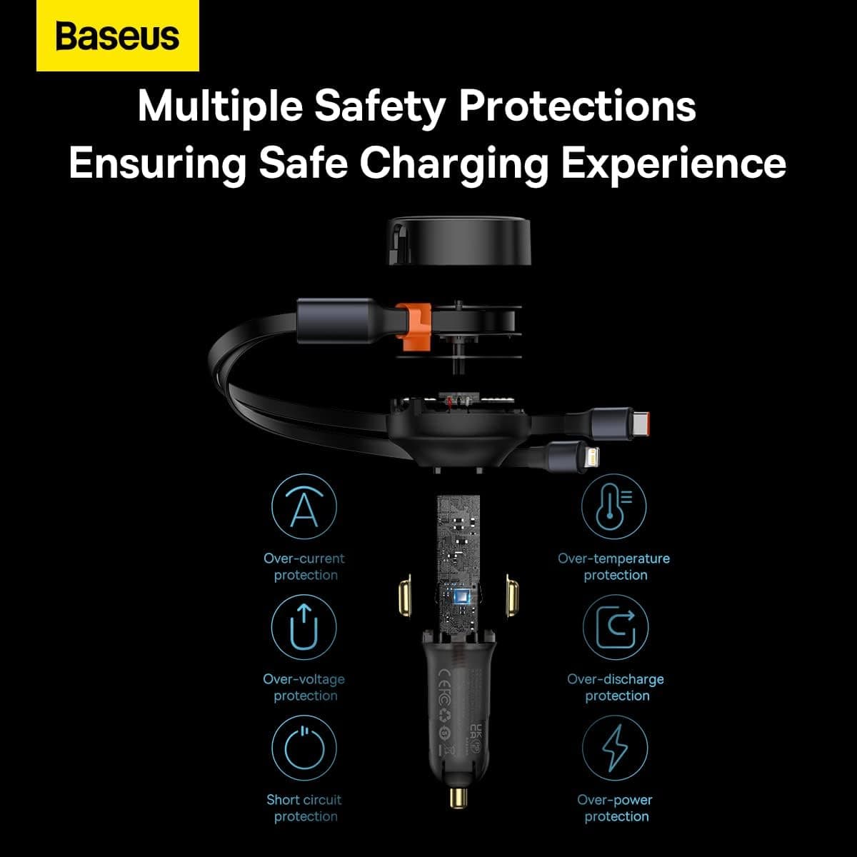 Baseus Enjoyment 2'si 1 arada Araç Şarjı C+L 30W - Görsel 7