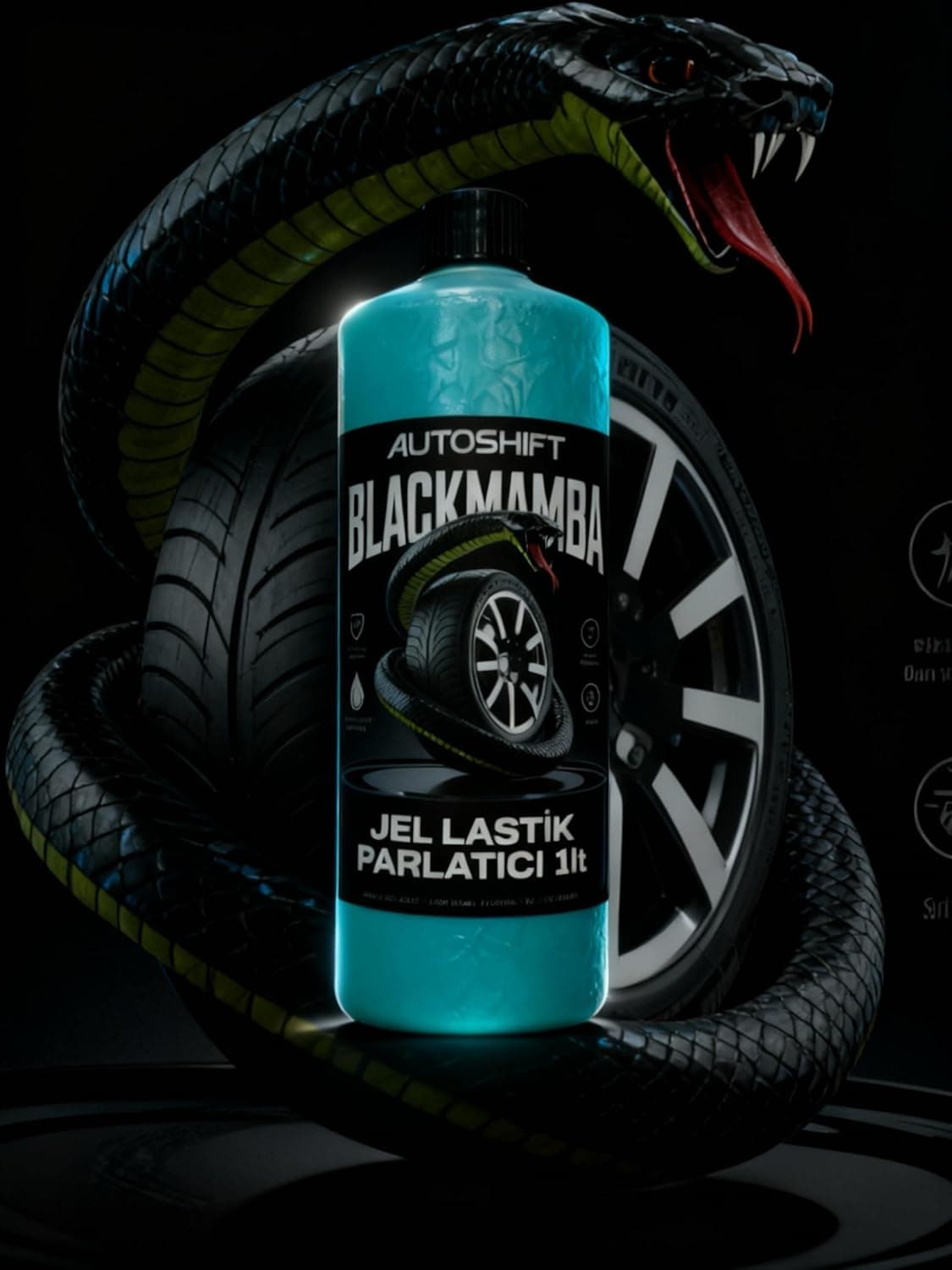 Autoshift BlackMamba Jel Lastik Parlatıcı 1LT - Görsel 2